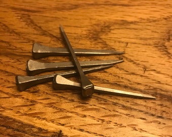 Forged Nail - Horseshoe Nail - Square Nail - Rustic Nail - Decorative Nails - Picture hangers - Forged - Nails - Horseshoes - Stained Glass