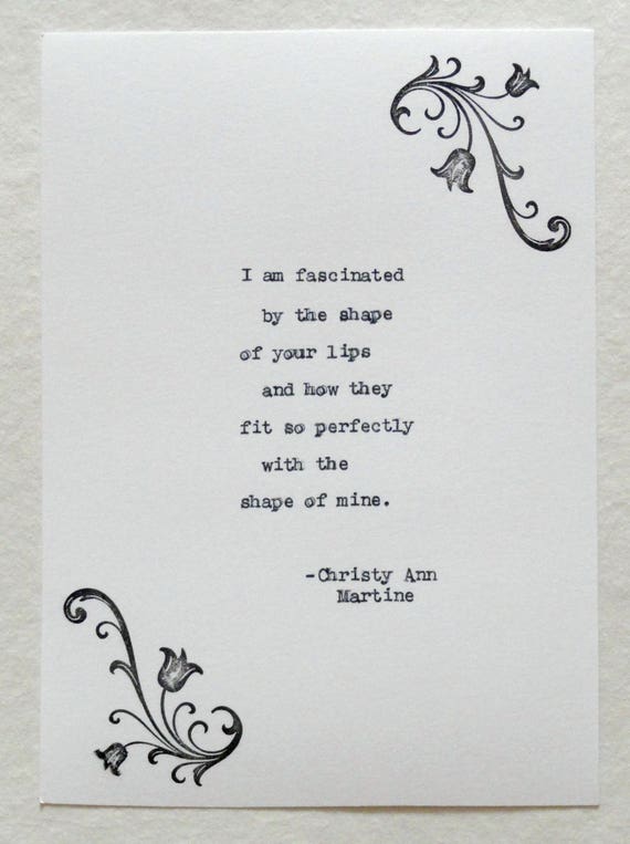 Romantic Gift for Girlfriend or Wife love poem signed by poet romantic art present for engagment wedding anniversary or honeymoon