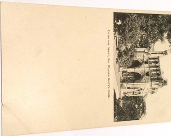Vintage Postcard/Antique Postcard/Sir Walter Scott Postcard/Dryburgh Abbey Postcard/ Scotland Postcard/ Full Back Postcard