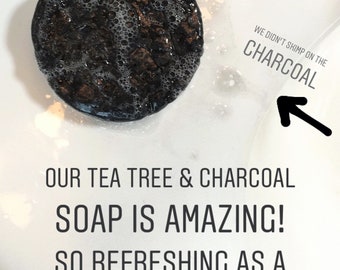 Charcoal & Tea Tree Face Bar, Cold Process Soap