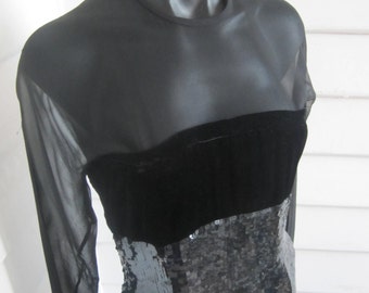 Oscar De La Renta Studio silk chiffon and sequin dress