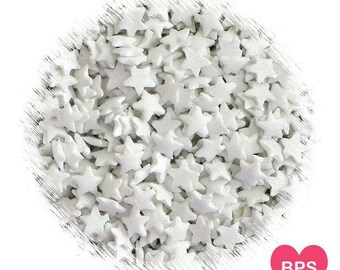 Silver Star Sprinkles, Silver Star Quins, 4th of July Sprinkles, Silver Sprinkles, Star Sequins, Edible Sprinkles, Edible Star Sprinkles