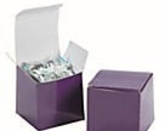 Plum Purple Favor Boxes, 12 EA.