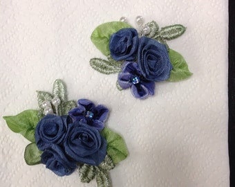 One hand made ribbon floral