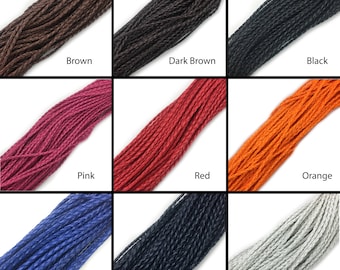 Braided Faux Leather Cord 3mm 5 Yards