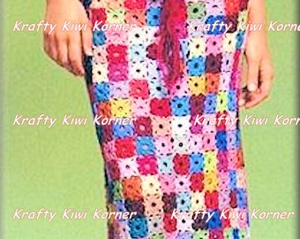 Crochet Mini Granny Square Skirtt - Made to Order