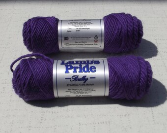 Regal Purple Lamb's Pride WORSTED Yarn, Purple, Destash