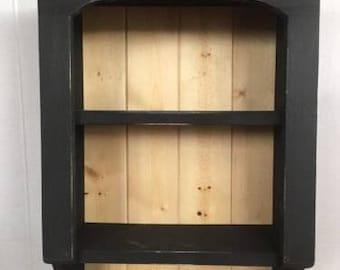 Primitive Country Farmhouse Bathroom/Kitchen Shelf Cabinet Paper/Towel Holder