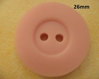 8 buttons 26 mm old Rose (396) coat knob Pink