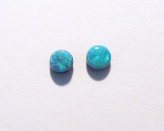 Pretty Australian Lightning Ridge Opal Doublets 4mm round (3098)