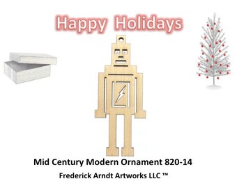 820-14 Mid Century Modern Christmas Ornament