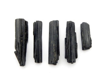 Black Tourmaline-- Natural Tourmaline Rod from Brazil By Piece, Purchase 1, 5, 10, 25, 50, or 100 pieces (OB7B7)