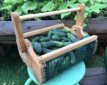 Small Light Weight Cedar Garden Basket
