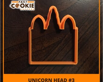 Unicorn Head 3 Cookie Cutter