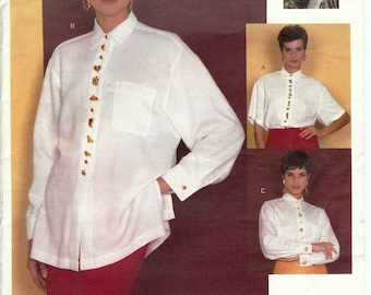 Vogue UNCUT Attitudes Pattern 2873 - Todd Oldham - Misses Very Loose-Fitting Blouses - 8-12
