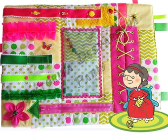 Personalized Fidget Quilts for Alzheimer's , Dementia , Busy blanket finget lap , Activity sensory blanket , Gift for Grandmother , Autism