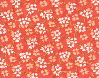 Ella and Ollie - Daisy Rings in Strawberry Red: sku 20302-11 cotton quilting fabric by Fig Tree and Co. for Moda Fabrics