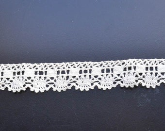 Vintage Lace Trim, 42" Handmade Lace, White Lace