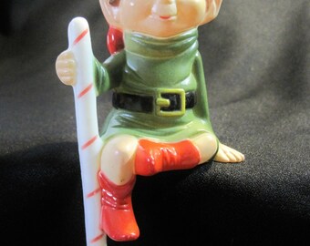 Vintage Celluloid Elf Ornament/Mantle Sitter