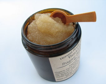 Vanilla Organic Sugar Scrub - Organic Body Scrub - Essential Oil - 4.5 oz Sugar Scrub- All Natural Sugar Scrub - Natural Body Scrub