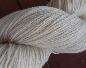 Polwarth Wool/Silk Sport Weight 3-Ply Yarn Undyed Natural Ecru