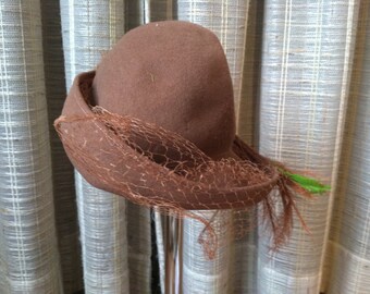 Vintage brown Glenover Henry Pollak hat