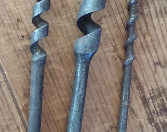 Vintage Set of 3 Brace Drill Bits