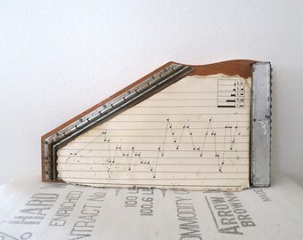 Vintage Bontempi Italy Wood Harp Instrument