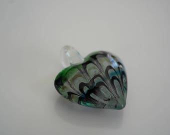 Murano Lampwork Glass heart pendant