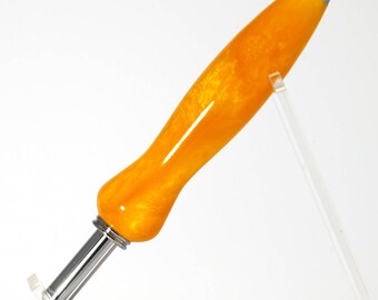 Seam ripper Great gift for seamstress. tailor, quilter, or sewer - single bladed - sunshine yellow acrylic and chrome. Custom seam ripper.