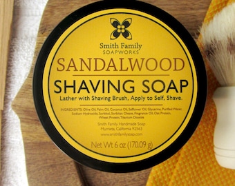 Sandalwood Shave Soap with Olive Oil