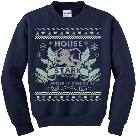 Game of Thrones. Ugly Christmas Sweater. Ugly Sweater Contest. Game of Thrones. Ugly Christmas Sweater. Ugly Sweater Contest. Game of Thrones Sweatshirt. Ugly Sweater House of Stark. Winter is Coming