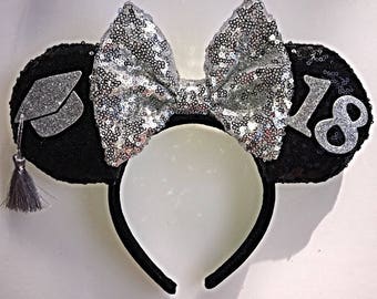 Graduation Mickey Mouse ears headband ,Graduation Minnie Mouse Ears