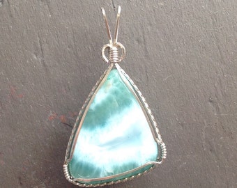 Aqua green blue Larimer Pendant