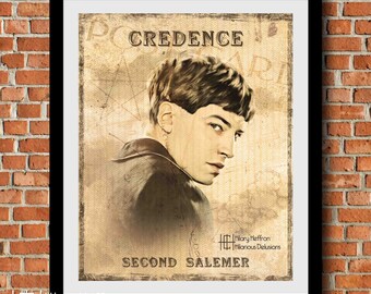 Credence Fantastic Beast Book Page Digital Painting Print