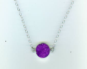 Druzy Sterling Silver Necklace