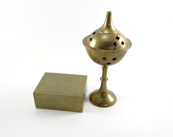 Brass Incense Burner & Incense Storage, Retro Incense, Vintage Incense