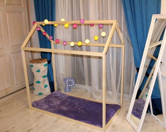 Toddler bed ,nursery crib, children bed, Montessori bed, kid bed, wood bed, children home, waldorf toy, kids bedroom, floor bed
