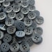50 100 GREY Quality Buttons Shirt Sewing Craft 12mm wide