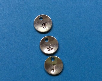 Sterling silver initials charms