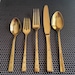 Vintage Gold Flatware Set, Gold 5 Piece Flatware; Gold 5 Piece Place Setting, Dirilyte Gold Flatware, Vintage Flatware, Vintage Gold Utensil