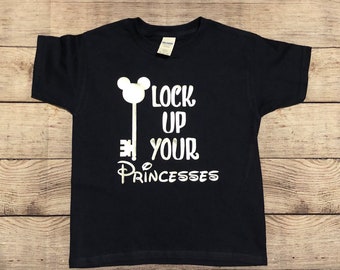Boys Disney shirt Lock Up Your Princesses Mickey Shirt