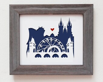 Prague - Czech Republic. Personalized Gift or Wedding Gift