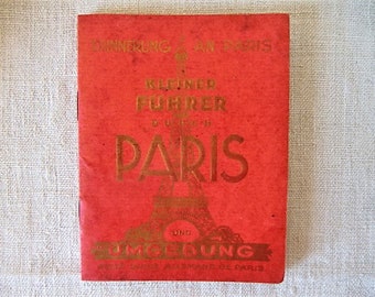 Alter Vintage Stadtplan PARIS