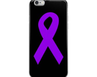 Purple Ribbon iPhone 6/6 Plus Case, Purple Awareness Ribbon, Awareness Ribbon Phone Case, Purple Ribbon iPhone Case