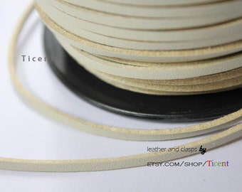 10 Yards 3mm Patent Faux Suede Leather, Khaki Coated Suede Leather CS3M152