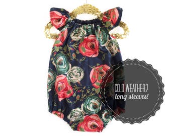 Floral Romper, Spring Girls Outfit, Spring Romper, Baby Girl Outfit, Baby Romper, Toddler Romper, Birthday Romper, Cake Smash