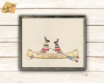We are a team - canoe with hare couple