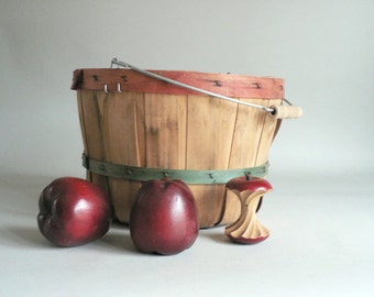 Bent Wood Orchard Basket With Handle