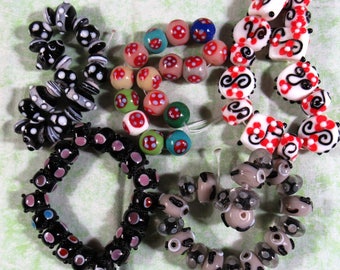 1 Handmade Lampwork Glass Bead Set (B424d)